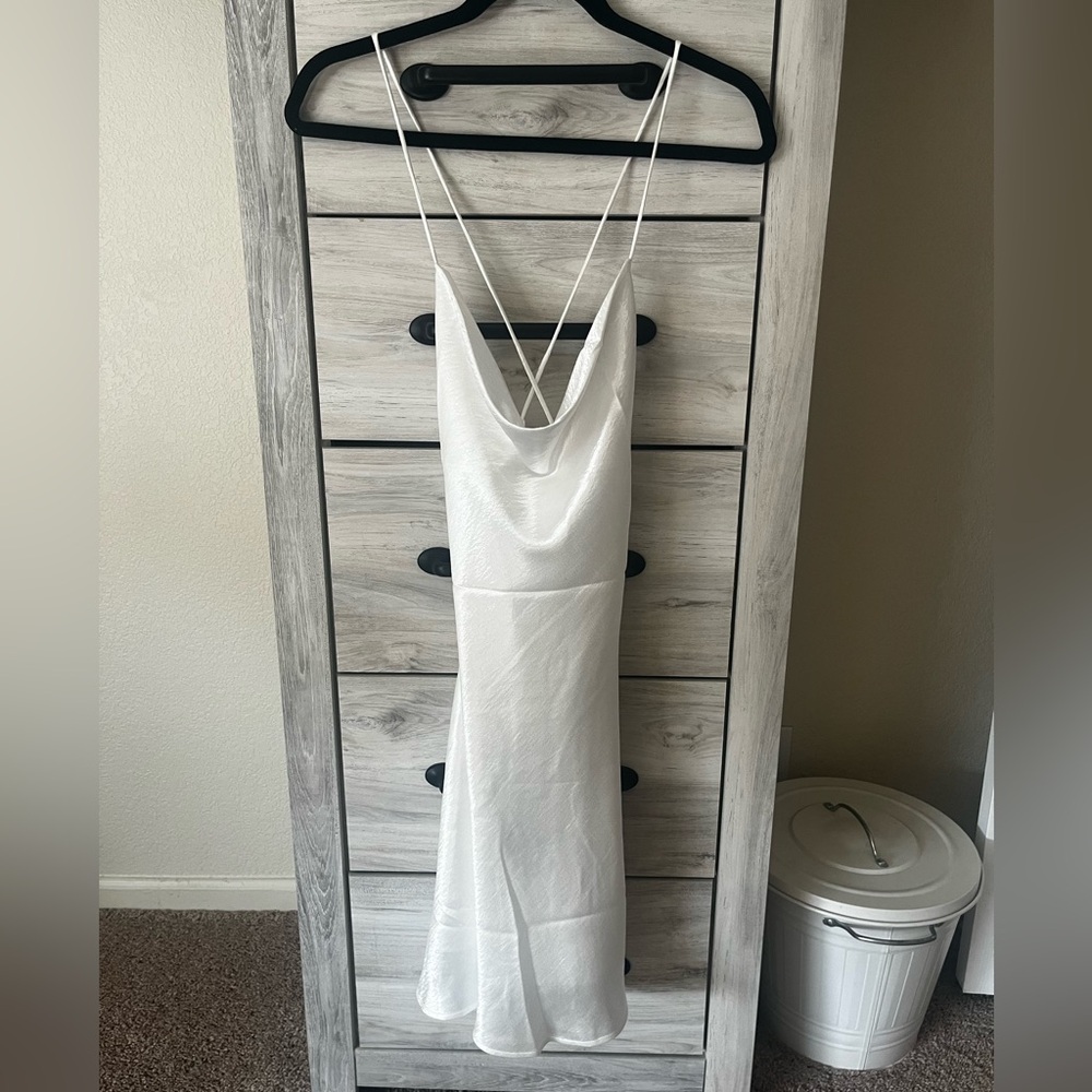 Silky white mini dress from BabyBoo